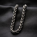 VLKRY - Pure Titanium Jewelry Dragon Bone Armband aus reinem Titan mit markantem, ineinander verschlungenem Kettendesign