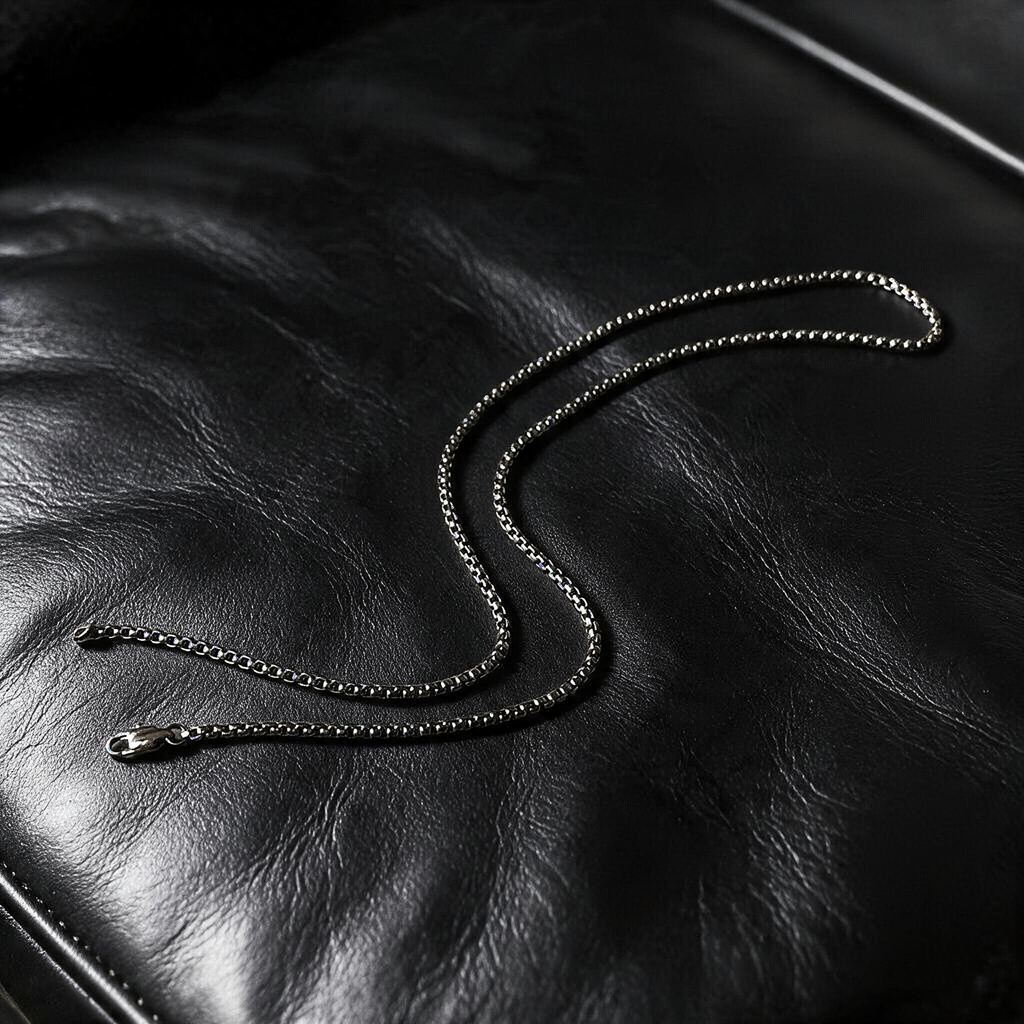 VLKRY - Pure Titanium Jewelry Echo Halskette mit 2,5 mm quadratischem Box-Kettendesign aus reinem Titan