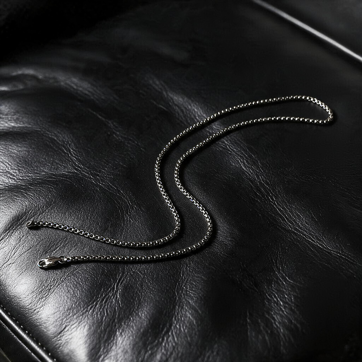 VLKRY - Pure Titanium Jewelry Echo Halskette mit 2,5 mm quadratischem Box-Kettendesign aus reinem Titan