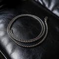 VLKRY - Pure Titanium Jewelry Echo Halskette mit quadratischem Box-Kettendesign aus reinem, rostfreiem Titan