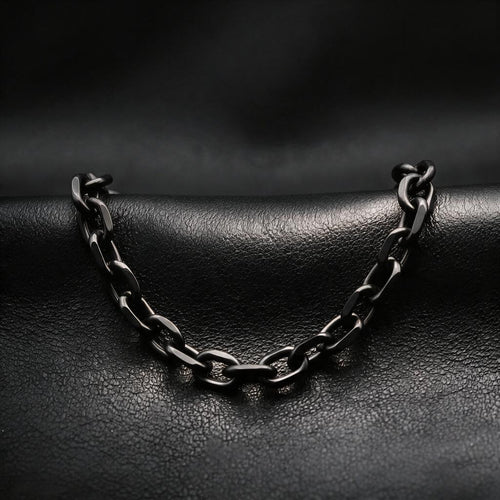 VLKRY - Pure Titanium Jewelry Flow Armband aus dunklem, korrosionsbeständigem Titan mit minimalistischen Kettengliedern